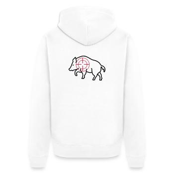 sanglier - Veste à capuche bio Premium Unisexe - blanc - Dos - Thijin (182cm)