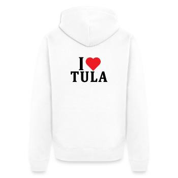 T-shirt J’adore Tula t-shirt Sardaigne idée cadeau - Veste à capuche bio Premium Unisexe - blanc - Dos - Thijin (182cm)