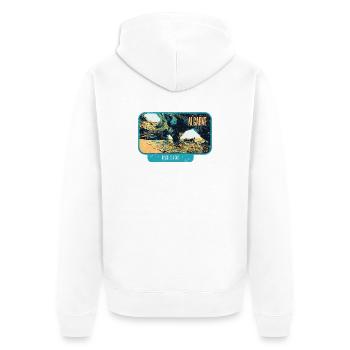 Algarve Portugal, grotte Benagil plage été soleil - Veste à capuche bio Premium Unisexe - blanc - Dos - Thijin (182cm)
