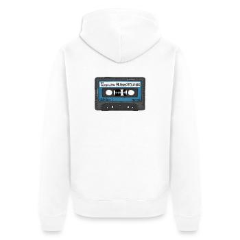 Retro Tape - die nervigsten Weihnachtslieder 90min - Unisex Premium Bio Zip Hoodie - Weiß - Hinten - Thijin (182cm)
