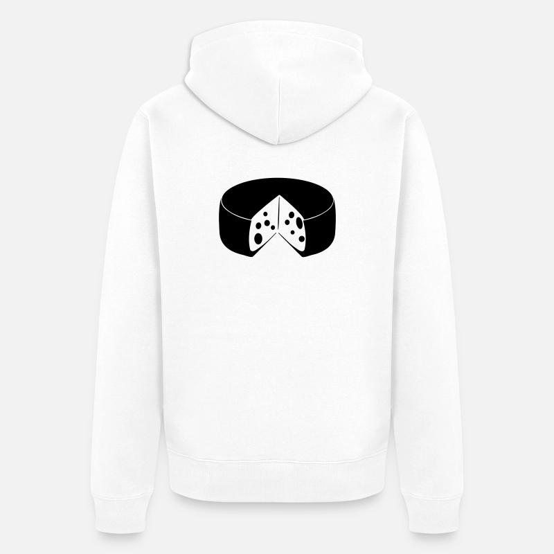 Fromage avec découpe - Veste à capuche bio Premium Unisexe - blanc