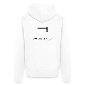 Das Ende vom Lied - Das musikalisches Finale - Unisex Premium Bio Zip Hoodie - Weiß - Hinten - Thijin (182cm)