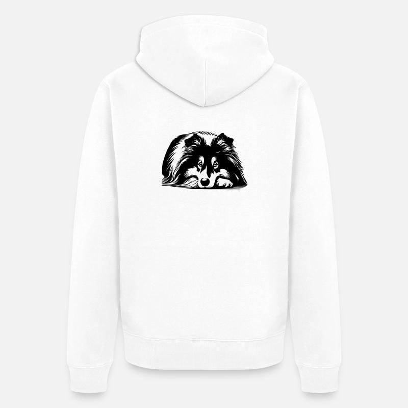 Sheltie - Veste à capuche bio Premium Unisexe - blanc
