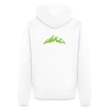 Trail Running - Unisex Premium Organic Zip Hoodie - white - Back - Thijin (182cm)