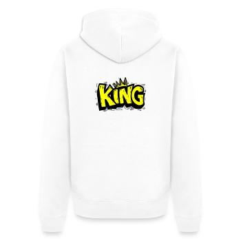 Lettrage King Graffiti - Veste à capuche bio Premium Unisexe - blanc - Dos - Thijin (182cm)