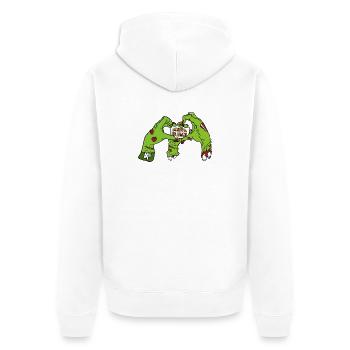 HAPPY_HALLOWEEN - Unisex Premium Organic Zip Hoodie - white - Back - Thijin (182cm)