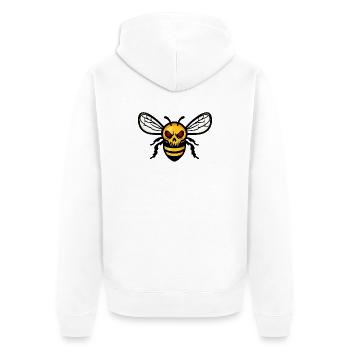 Bee Halloween Zombie - Unisex Premium Organic Zip Hoodie - white - Back - Thijin (182cm)