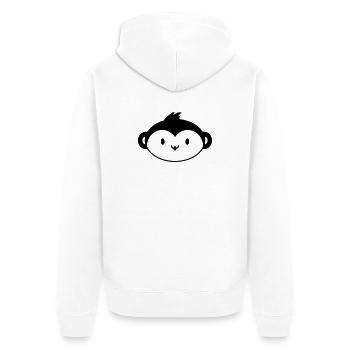 Monkey Queen – Couronne Jungle Motif Animal Drôle - Veste à capuche bio Premium Unisexe - blanc - Dos - Thijin (182cm)