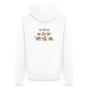 Escargots - Veste à capuche bio Premium Unisexe - blanc - Dos - Thijin (182cm)