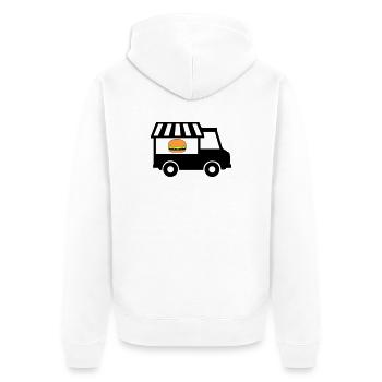 Street food truck - Unisex Premium Organic Zip Hoodie - white - Back - Thijin (182cm)