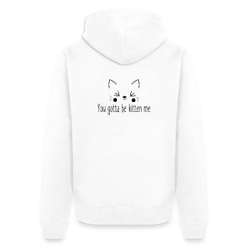 Du Musst Mich Doch Veräppeln Katzenliebhaber - Unisex Premium Bio Zip Hoodie - Weiß - Hinten - Thijin (182cm)