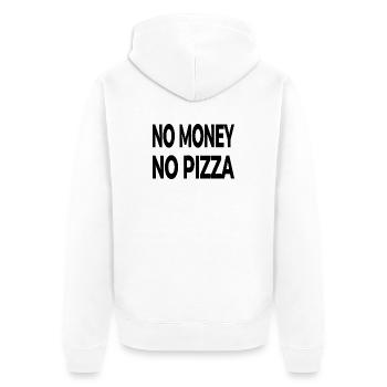 Pizza - Unisex Premium Bio Zip Hoodie - Weiß - Hinten - Thijin (182cm)