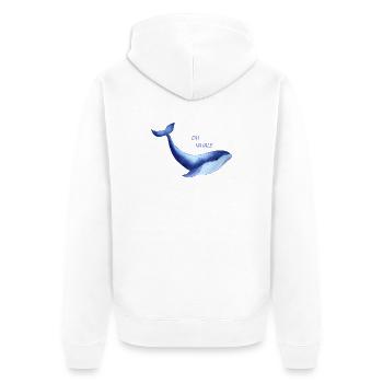 jolie baleine - Veste à capuche bio Premium Unisexe - blanc - Dos - Thijin (182cm)