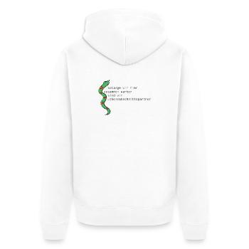 LIFE STAGE PARTNER - Unisex Premium Organic Zip Hoodie - white - Back - Thijin (182cm)