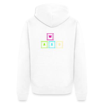 Gaming Computer Gamer Gaming Gamer - Unisex Premium Organic Zip Hoodie - white - Back - Thijin (182cm)