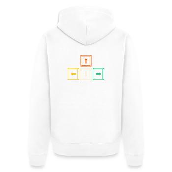 Gaming Computer Gamer Gaming Gamer - Unisex Premium Organic Zip Hoodie - white - Back - Thijin (182cm)