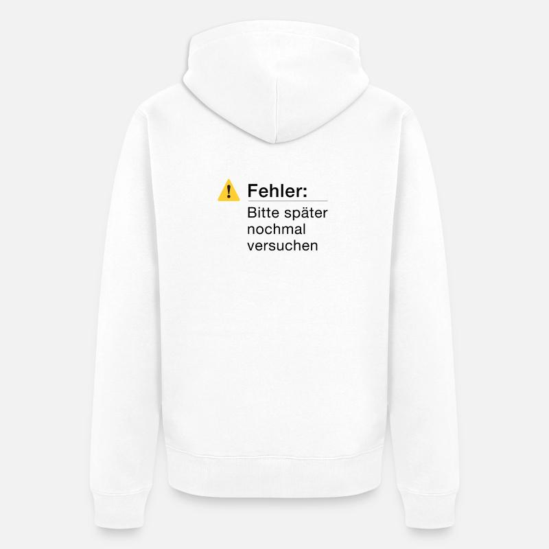 Fehler: Bitte noch einmal versuchen, Informatik - Unisex Premium Bio Zip Hoodie - Weiß