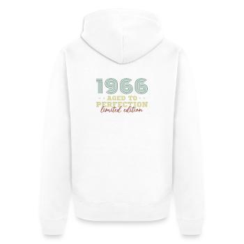 1966 Vintage Retro Geburtstagsgeschenk - Unisex Premium Bio Zip Hoodie - Weiß - Hinten - Thijin (182cm)