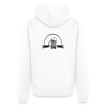 Bière - Veste à capuche bio Premium Unisexe - blanc - Dos - Thijin (182cm)