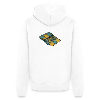 Illustration colorée de la peinture aquarelle - Veste à capuche bio Premium Unisexe - blanc - Dos - Thijin (182cm)