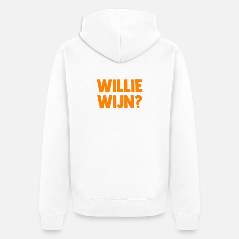 Willie Wijn ? - Pays-Bas Pays-Bas - Veste à capuche bio Premium Unisexe - blanc