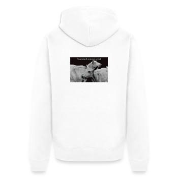 You smell so good - Unisex Premium Bio Zip Hoodie - Weiß - Hinten - Thijin (182cm)