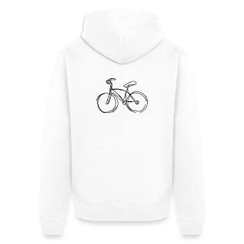 Cycling Graphic - Veste à capuche bio Premium Unisexe - blanc - Dos - Thijin (182cm)