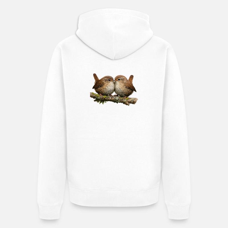 Troglodytes sur tige - Veste à capuche bio Premium Unisexe - blanc