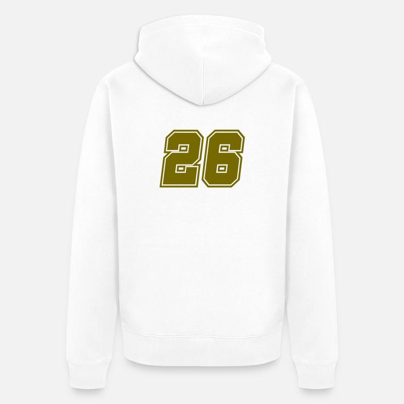 26 - Veste à capuche bio Premium Unisexe - blanc