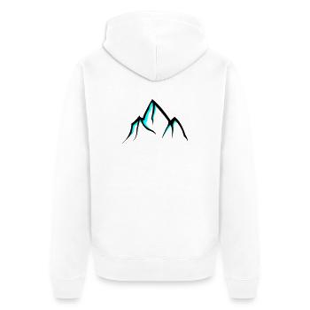 Mountains Mountains - Unisex Premium Organic Zip Hoodie - white - Back - Thijin (182cm)