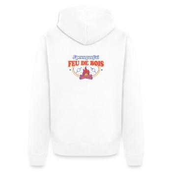 Feu de Bois: J'peux Pas - Veste à capuche bio Premium Unisexe - blanc - Dos - Thijin (182cm)