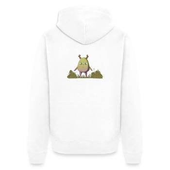 Créature de la forêt mousseuse/Créature de la nature - Veste à capuche bio Premium Unisexe - blanc - Dos - Thijin (182cm)