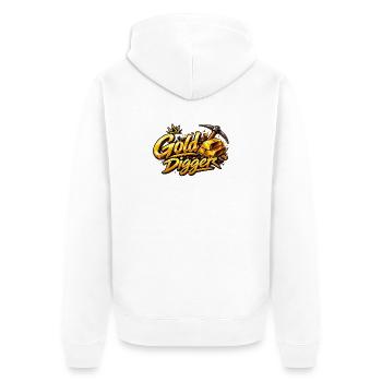 Gold Digger Gloss Motif - Veste à capuche bio Premium Unisexe - blanc - Dos - Thijin (182cm)