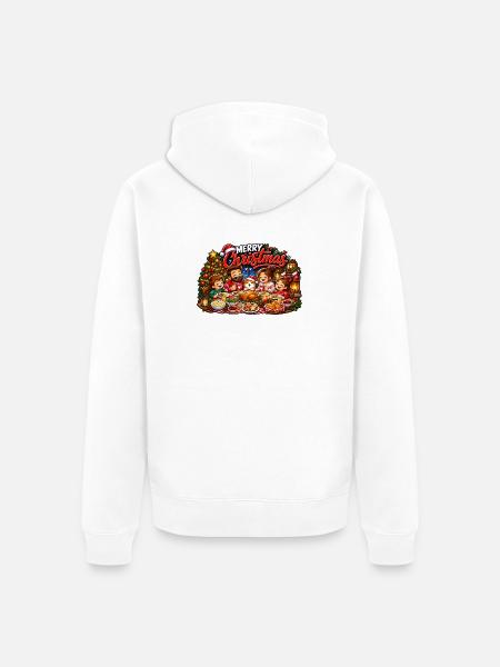 Merry Christmas - Unisex Premium Bio Zip Hoodie - Weiß