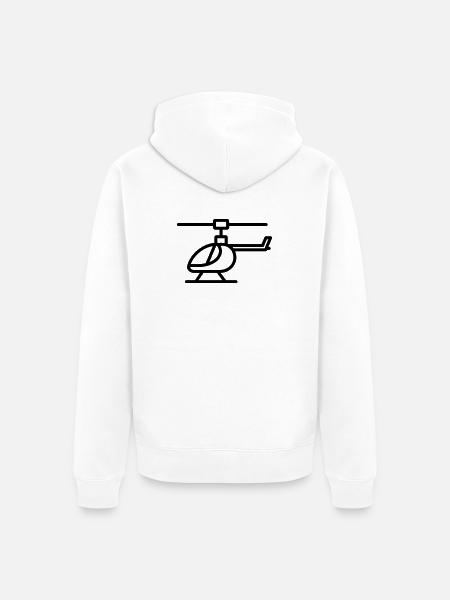 Gyrokopter - Unisex Premium Bio Zip Hoodie - Weiß