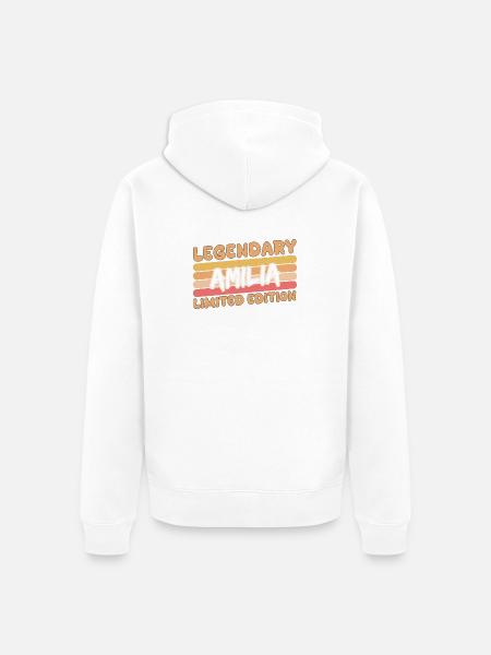 Legendary Amilia - Unisex Premium Bio Zip Hoodie - Weiß
