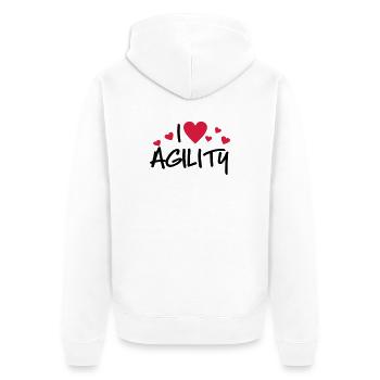 agility - Veste à capuche bio Premium Unisexe - blanc - Dos - Thijin (182cm)