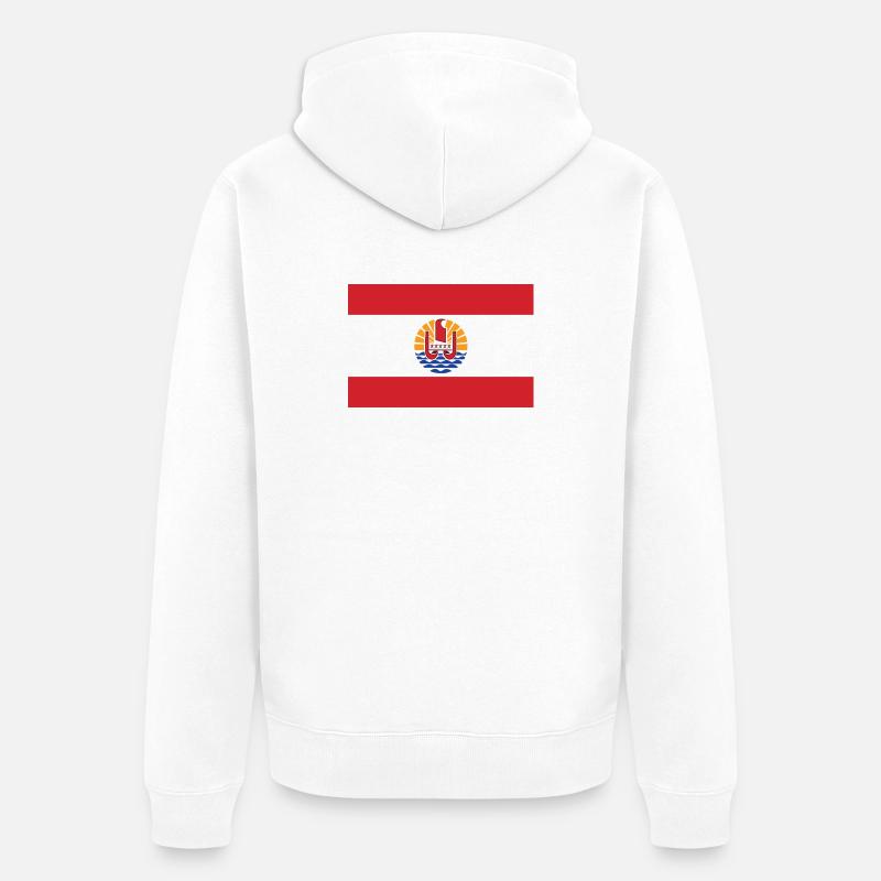 Polynésie - Veste à capuche bio Premium Unisexe - blanc