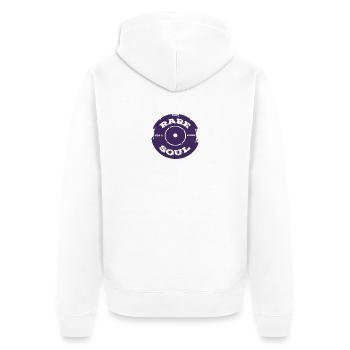Rare Soul Vinyl Record Label 45 RPM face A - Veste à capuche bio Premium Unisexe - blanc - Dos - Thijin (182cm)