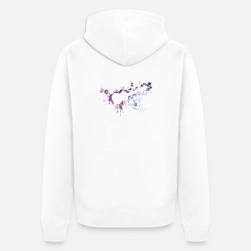 ukulélé splash - Veste à capuche bio Premium Unisexe - blanc