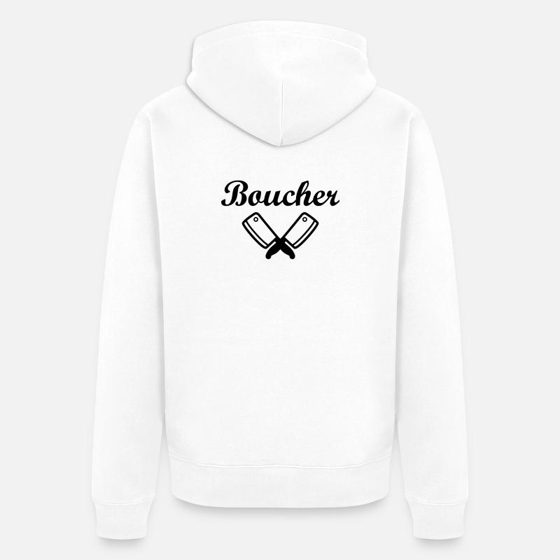 Boucher - Veste à capuche bio Premium Unisexe - blanc