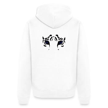 tiger head - Unisex Premium Organic Zip Hoodie - white - Back - Thijin (182cm)