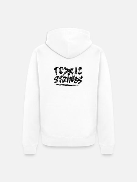 Toxic Strings - Unisex Premium Organic Zip Hoodie - white