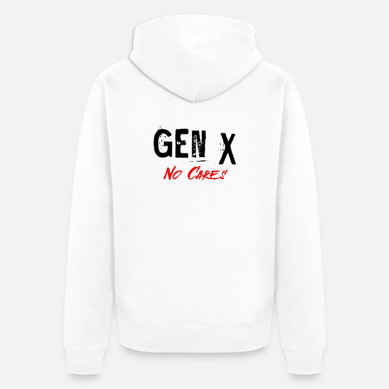 Génération X - Veste à capuche bio Premium Unisexe - blanc