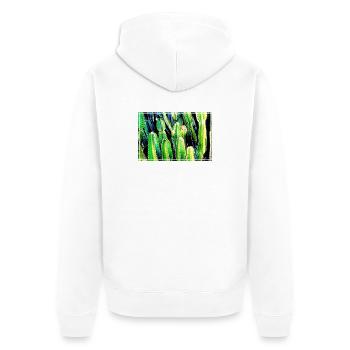 Kaktus - Unisex Premium Bio Zip Hoodie - Weiß - Hinten - Thijin (182cm)