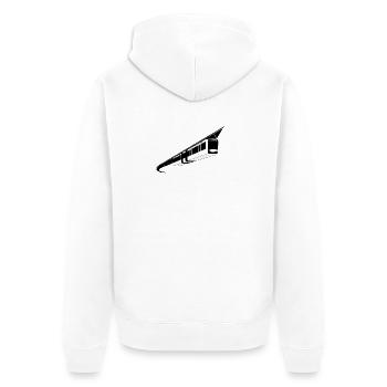 Wuppertal suspension railway black/white - Unisex Premium Organic Zip Hoodie - white - Back - Thijin (182cm)