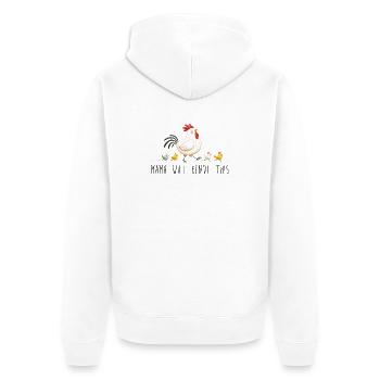 Mama will hendl this muttertag sprüche dialekt - Unisex Premium Bio Zip Hoodie - Weiß - Hinten - Thijin (182cm)