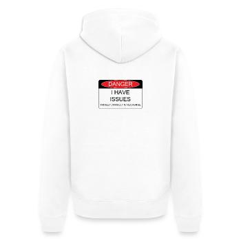 J’ai des problèmes - Veste à capuche bio Premium Unisexe - blanc - Dos - Thijin (182cm)