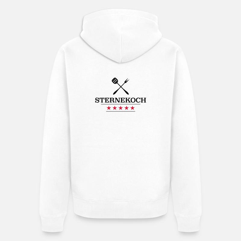 Cadeaux amusants pour le chef - Veste à capuche bio Premium Unisexe - blanc