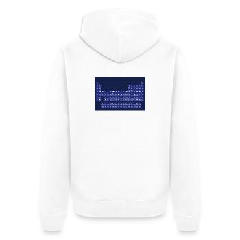 Das Periodensystem der Elemente - Unisex Premium Bio Zip Hoodie - Weiß - Hinten - Thijin (182cm)